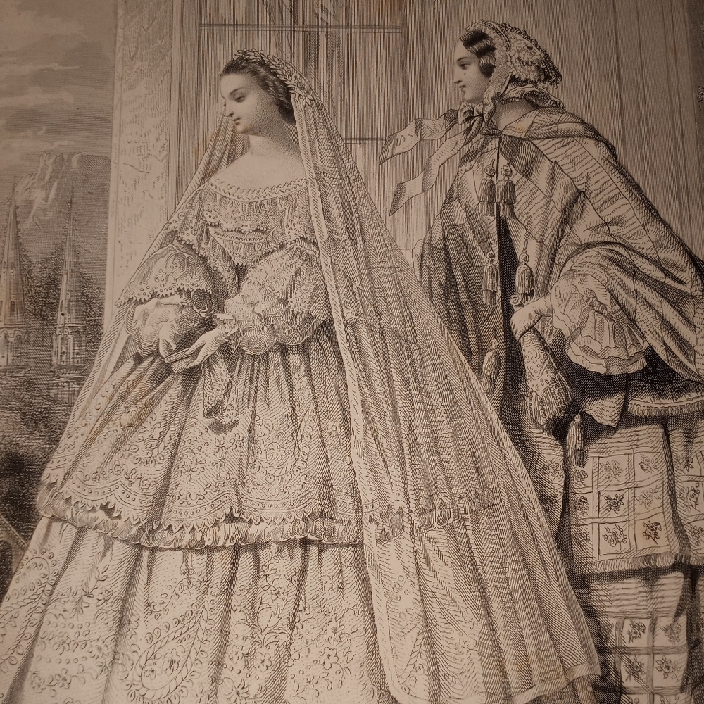 ❌️SOLD❌️Antique 1857 German Fashion Plate Herrmann Gerson's Modezeitung - Picture 2 of 11